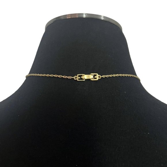 GIVENCHY “G” Logo Black Crystals Pendant & Authentic Vintage Chain Necklace VGC - Picture 3 of 5